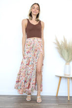 Load image into Gallery viewer, WESTERN PRINT HIGH SLIT MAXI SKIRT
