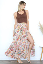 Load image into Gallery viewer, WESTERN PRINT HIGH SLIT MAXI SKIRT
