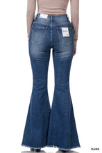 Load image into Gallery viewer, High-Rise Distressed Super Flare Raw Hem Denim
