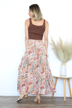 Load image into Gallery viewer, WESTERN PRINT HIGH SLIT MAXI SKIRT
