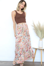 Load image into Gallery viewer, WESTERN PRINT HIGH SLIT MAXI SKIRT
