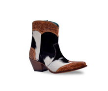 Load image into Gallery viewer, Silverado Hair-on Hide &amp; Hand-tooled Boots
