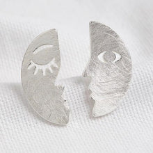 Load image into Gallery viewer, Half Moon Face Earrings
