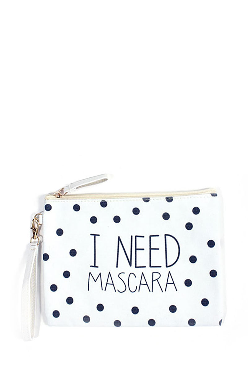 Polka Dot Canvas Pouch